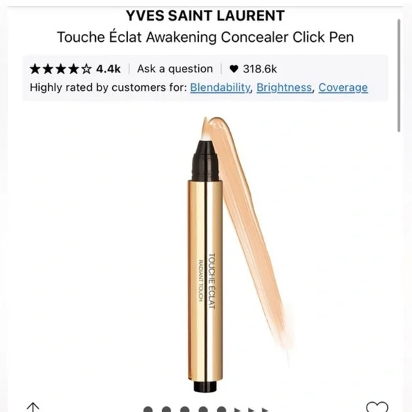 Yves Saint Laurent Touche Éclat Concealer in Shade 2 Ivory NEW IN BOX - Picture 1 of 5
